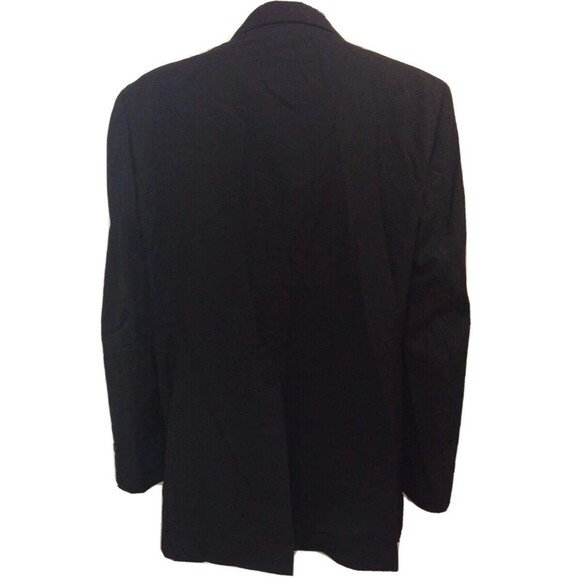 Vintage 90s TUXEDO Jacket Tux Black Wide Satin Peak Lapel Men 44 R Made in USA‎ - Picture 2 of 4